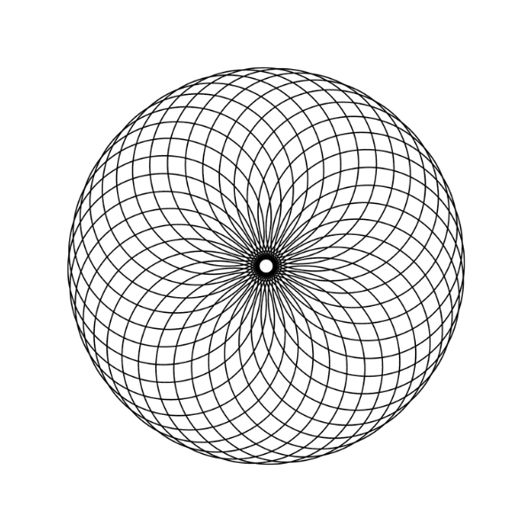 repeat 36 [lt 10 pu fd 1 pd repeat 120 [fd 4 rt 3]]